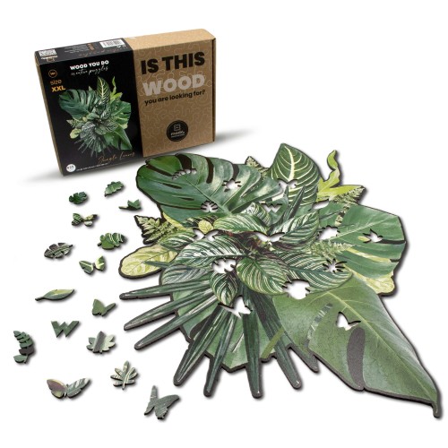 puzzle liście , Puzzle drewniane Liście Dżungli | Jungle Leaves | 435 elementów | XXL