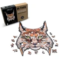 Puzzle drewniane Dyskretny Ryś | Discreet Lynx | 200 elementów | XL