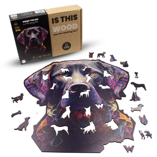 Drewniane puzzle Lew 465 puzzli XXL